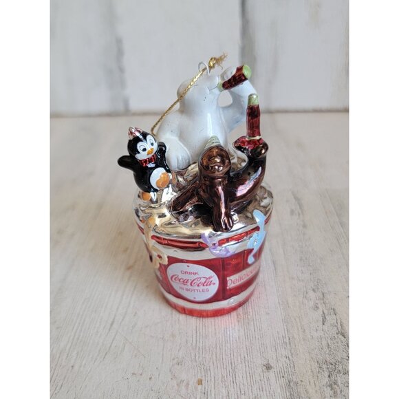 Vintage coca cola coke ceramic seal penguin Walrus ornament Xmas unique - Picture 1 of 8